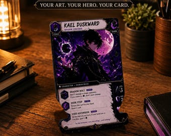 Portefeuille minimaliste personnalisé pour cartes à collectionner anime - The Notch Wallet - Design de carte fantaisie personnalisé - Portefeuille RFID imprimé UV
