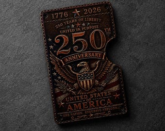 Portefeuille américain 250e anniversaire | Portefeuille minimaliste RFID | Portefeuille patriotique avec drapeau américain | Cadeau du jour de l'indépendance | Portefeuille en métal avec poche avant