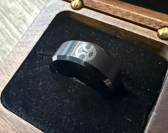 Personalized Tungsten Engraved Ring, FFXIV Job Emblem | Gift For Him, Gift For Her, Geeky Present, Birthday Gift, Gamer Ring