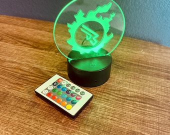 FFXIV Job Emblem Acrylic Light Stand | Optional Name Personalization, Gaming Gift, Gift For Him, Gift For Her, Birthday Present