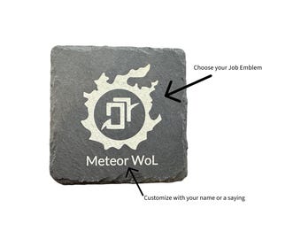 Final Fantasy XIV Disciple of Magic Slate Coasters | Optional Name Personalization