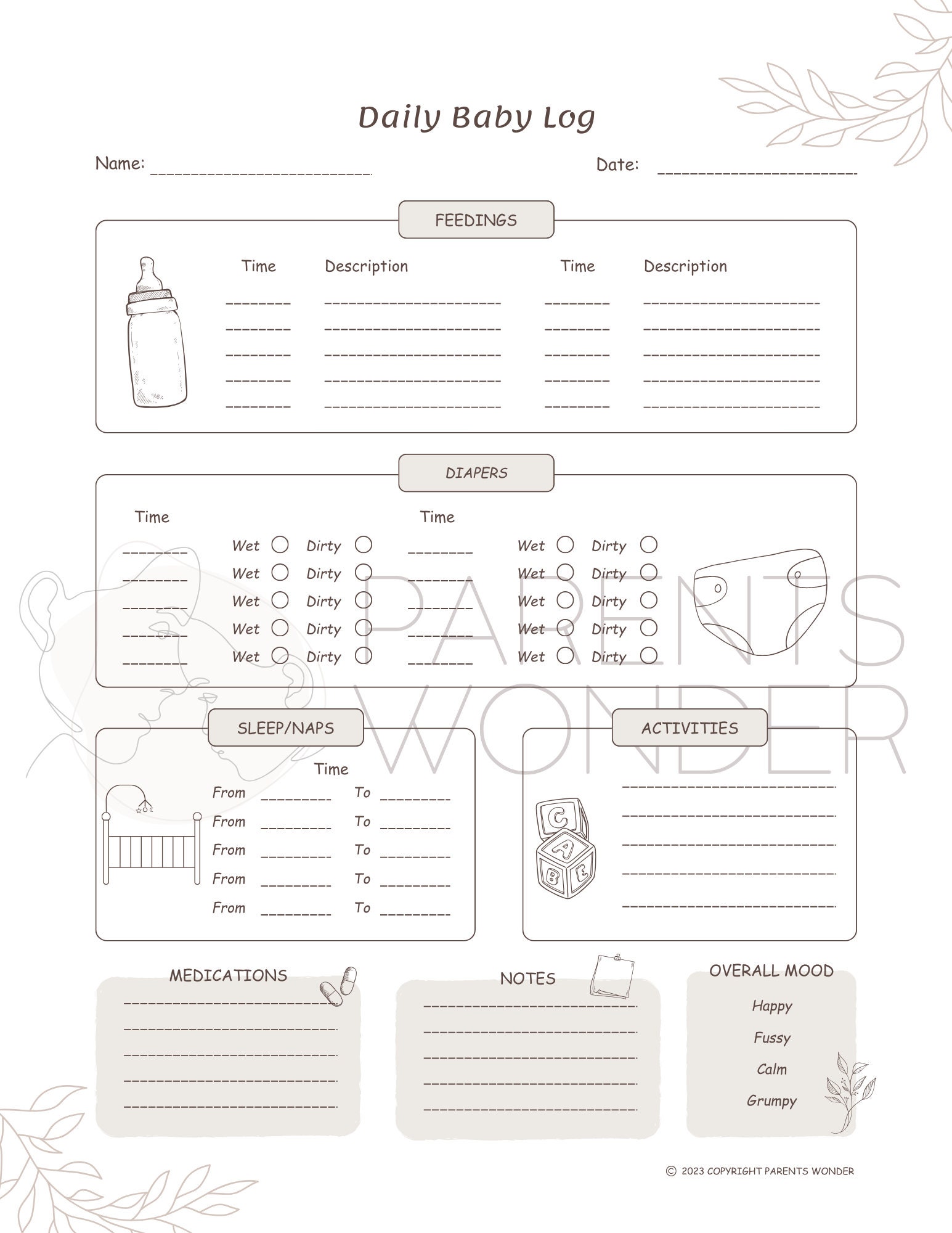 Baby Bump Bundle Printable Pregnancy Checklists for Diaper Bag ...
