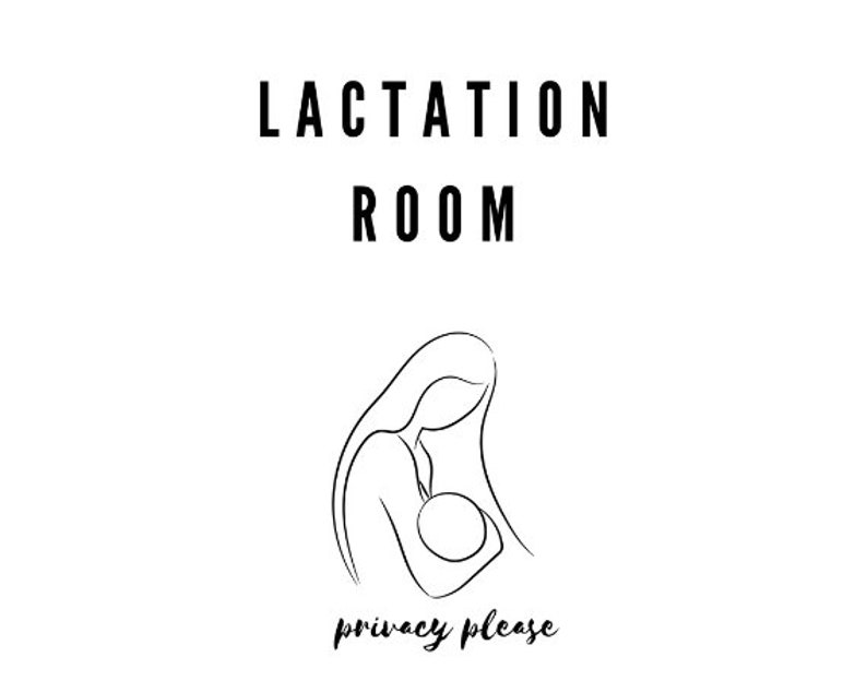 Lactation Room Privacy Please Door Sign Printable Simple Black and