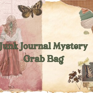 Junk Journal Mystery Grab Bag | Ephemera Mystery Grab Bag | Scrapbook Supply Mystery Grab Bag
