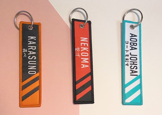Haikyuu woven keychains