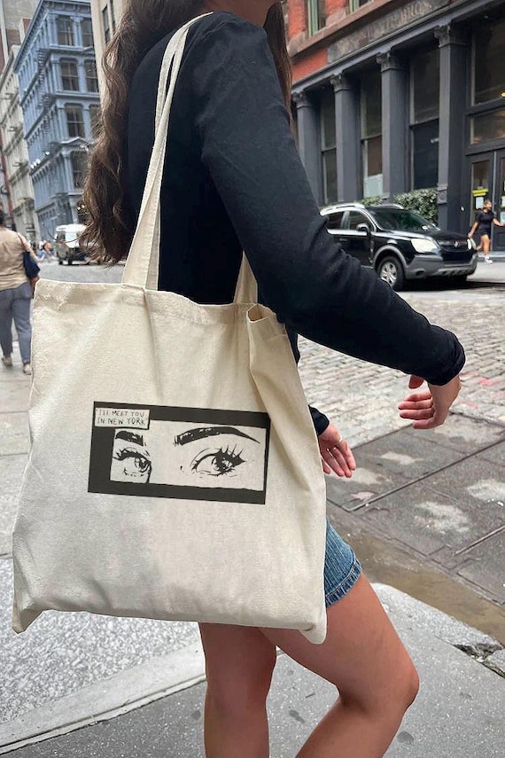 Fashion Tote Canvas Bags Downtown Girl Tote Bag Vintage Style New