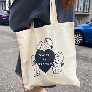 Babydraagtas Sweet As Heaven Angel | Draagtas voor meisjes Downtown | Canvastas herfst/herfst