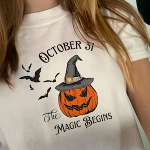 Halloween Kürbis-Baby-T-Shirt | Vintage Herbst Hemd | Innenstadt Mädchen Herbst T-Shirt | Ästhetisches Retro-Grafik-T-Shirt