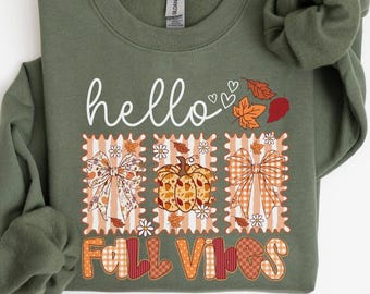 Checkered Fall Vibes Sweatshirt: Halloween Pumpkin Shirt
