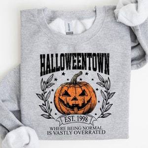Sweatshirt Halloweentown University, Sweatshirt Halloween Town Est 1998, herfstsweater, pompoenshirt, Halloween-sweater dames