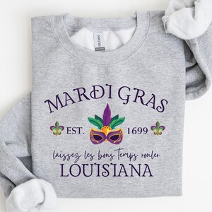 Karneval-Sweatshirt, Louisiana T-Shirt, Karneval-Feiern, Karneval-Abnutzung, Louisiana Zustand, Karneval-Geschenk, Karneval-Familien-Hemden