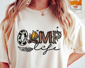 Camp Life Shirt, Camper Sweatshirt, RV Camper Gift, Family Shirt, Happy Camping Shirt, Camping Fire Shirt, Nature Lover Shirt, Vacation Tee