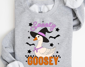 Spooky Goosey Sweatshirt, Goose Shirt, Spooky Shirt, Halloween Gift, Funny Halloween Sweatshirt, Funny Goose Shirt, Funny Goose T-Shirt,Gift