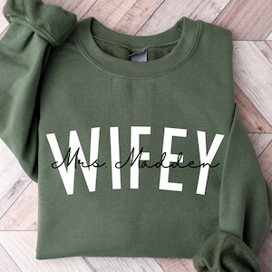 Personalized Wifey Shirt, Mrs Shirt, Bride To Be Gift, Honeymoon Tee, Custom Mrs Shirt, Bride To Be Shirt,Future Mrs Shirt,Bridal Party Gift