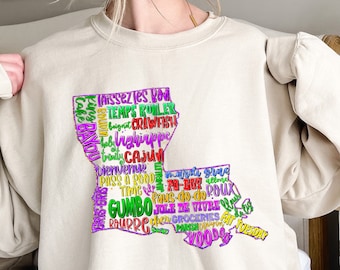 Louisiana State Shirt, Mardi Gras Shirt, Louisiana Shirt,Louisiana Map Shirt,Mardi Gras Gift,Louisiana Gift,Festival Shirt,Mardi Gras Gift
