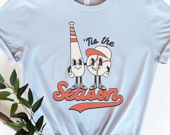 Baseball Tis The Season T-Shirt, Baseball Shirts, Baseball Tee, Baseball Shirts, Mom Baseball Shirt, Mom Tee, Gift for Baseball Fan
