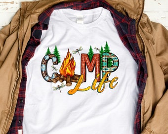 Camp Life Shirt, Camper Shirt, RV Camper Gift, Camper Family Shirt, Happy Camping Shirt, Camping Fire Shirt, Nature Lover Shirt, Hiker Gifts