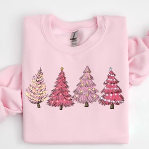 Rosa julgranströja, jultröja, julgranströja, julskjorta, julklapp, julfamilj, julklapp