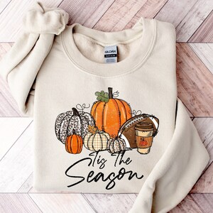 Tis The Season Sweatshirt, Pumpkin Spice Shirt, Football Thanksgiving Shirt, Fall Sweatshirt, Fall Shirt, Pumpkin Shirt, Leopard Print