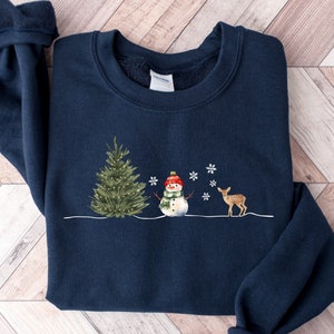 Christmas Snowman Sweatshirt, Christmas Sweatshirt, Snowman Shirt, Snowman T-Shirt, Christmas Crewneck, Christmas Shirts for Women