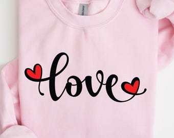Lover Sweatshirt, Valentines Love Sweater, Valentines Heart Shirt, Womens Valentines Day shirt, Valentines Day Gift, Groovy Heart Sweatshirt