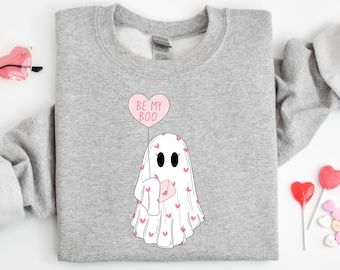 Be My Boo-sweater, Ghost-trui, Valentijnsdag-hoodie, XOXO-sweatshirt, dames Valentijnsdagsweatshirt, Valentijnsdagshirt