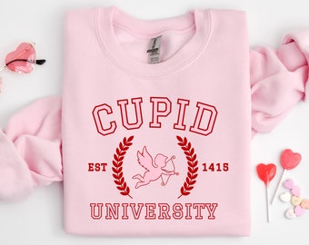 Cupid University Sweatshirt, Cute Valentine's Day Shirt, Cute College Sweatshirt, Love Sweatshirt, Cupid Sweatshirt, Valentines Shirt, XOXO
