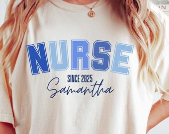 Personalized Nurse Shirt, Custom Nurse Shirt, Nurse Shirt, Nursing School Tee, Nurse Tee, Gift For Nurse, ER Nurse Shirts, New Nurse Gift