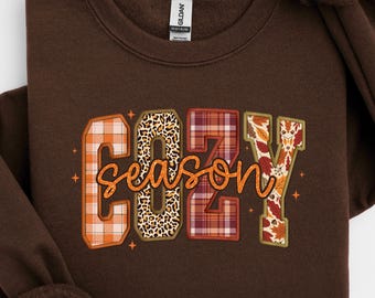 Cozy Season Sweatshirt, Retro Fall Sweatshirt, Get Cozy Sweatshirt, Women Fall Sweaters, Fall Graphic Tee, Women Fall Shirt, Sweater Weather