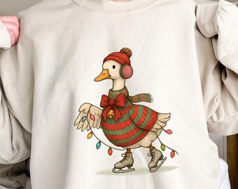 Silly Goose Light Christmas Sweatshirt, Christmas Shirt, Merry Christmas Shirt, Funny Silly Shirt, Funny Goose Shirt, Funny Xmas Gift