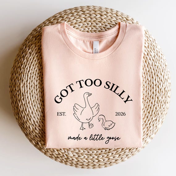 Got Too Silly Goose Sweatshirt, Maternity Announcement Shirt, Pregnancy Announcement Sweatshirt, Pregnancy Reveal Gift, Baby Shower Shirt