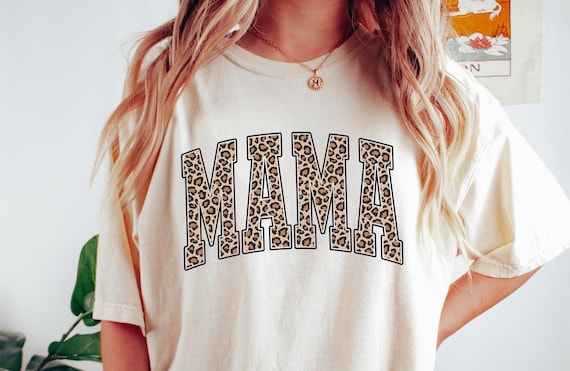 Leopard Mama Shirt, Mom Shirt, New Mom Shirt, Mama Shirt, Mama T-Shirt, Mom Life Shirt, Leopard Print Shirt,Leopard Print Tee,New Mom Gift