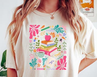 Cute Teacher Sweatshirt, Teach Them Love Them Shirt, Floral Shirt,Retro Floral Shirt, Teacher Life Shirt,Best Teacher Shirt, New Teacher Tee