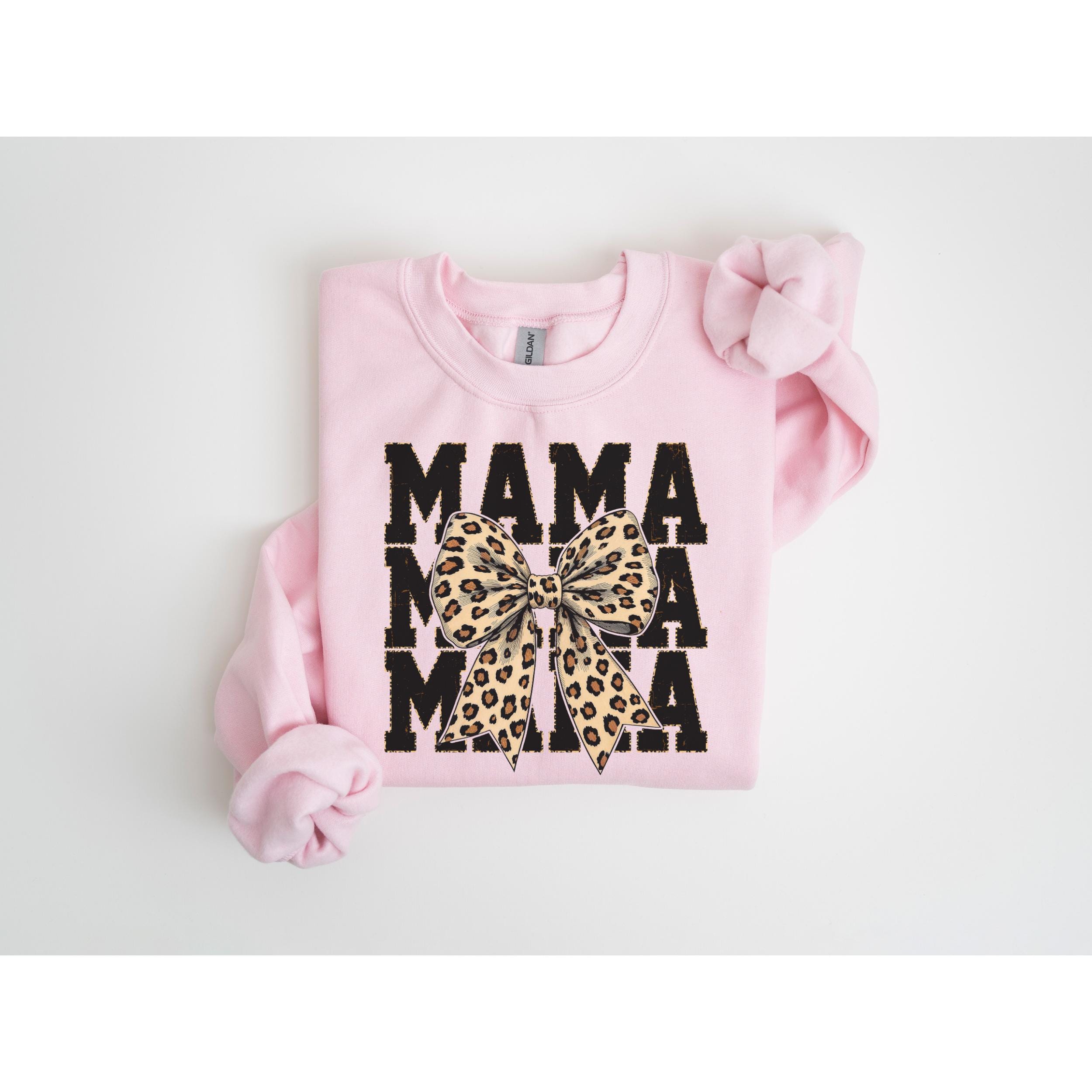 Leopard Retro Mama Sweatshirt, Coquette Mama Shirt, Mothers Day