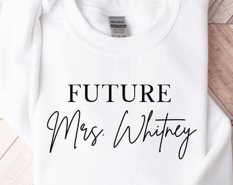 Personalized Future Mrs T-shirt, Custom Future Mrs Shirt, Engagement Gift, Personalized Bride To Be Gift, New Mrs Bridal Shower Gift Fiance