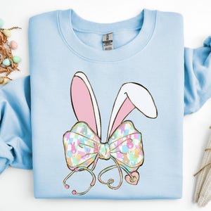 Easter Nurse Shirt, Easter Shirt, Easter Gift for Nurse, Cute Easter RN Tee, Easter Registered Nurse Shirt, Easter Bunny Ear Tee, Nurse Gift