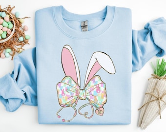 Easter Nurse Shirt, Easter Shirt, Easter Gift for Nurse, Cute Easter RN Tee, Easter Registered Nurse Shirt, Easter Bunny Ear Tee, Nurse Gift