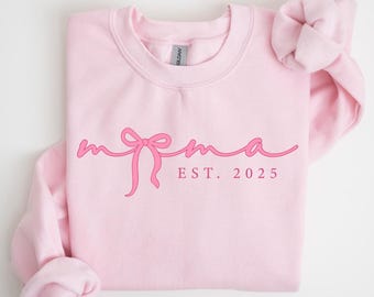 Coquette Mama Shirt,Coquette Bow T-shirt for Mom 2025,Mothers Day Gift,Girly Mama Tee,Baby Shower Gift for Expecting,Gift for Mom,Cute Tee