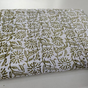 Indian Handmade Kantha Bedspread Twin Queen Size Cotton Throw Blanket Bed Cover Quilting Boho Bedding Quilted Bohemian Gudari Bedsheets
