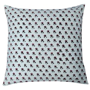 indian block print cotton cushion cover, bohemian cushions handmade boho cotton pillow covers floral block throw pillows Indian Pillow Cover