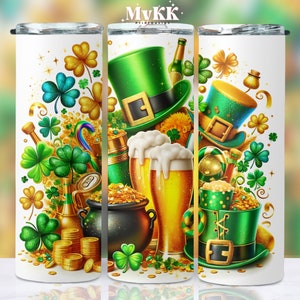 St.Patrick&#39;s Day Tumbler Design, 20oz Tumbler Sublimation Design, St.Patrick’s Day Tumbler Wrap, St.Patrick&#39;s Png, Shamrock Tumbler Wrap