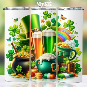 Lucky St.Patrick&#39;s Day Png, 20oz Tumbler Sublimation Design, St.Patrick&#39;s Tumbler, Lucky Tumbler Wrap, Irish Tumbler Wrap, Digital Download