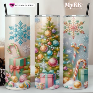 Vaso de árbol de Navidad retro de 20 oz, diseño de sublimación, envoltura de vaso para regalos de Navidad (PNG), envoltura de árbol de Navidad bohemio (PNG)