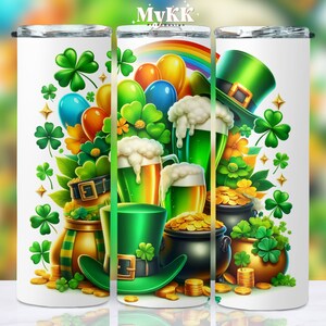 St. Patrick&#39;s Day Png, 20oz Tumbler Sublimation Design, St.Patrick&#39;s Tumbler, Lucky Tumbler Wrap, Irish Tumbler Wrap, Digital Download
