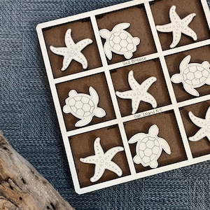 Handmade customizable tic tac toe board