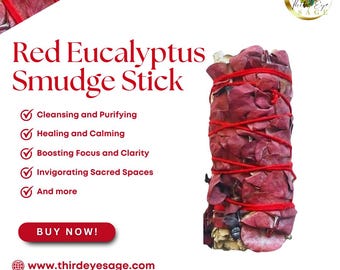 Red Eucalyptus and White Sage 4" Smudge Sticks