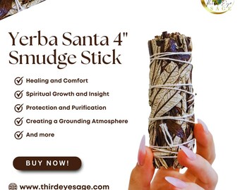 Yerba Santa Pure Herb 4" Smudge Sticks