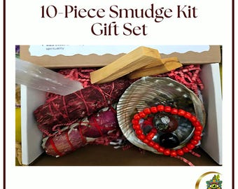 10-Piece Deluxe Smudge Kit for Protection and Love