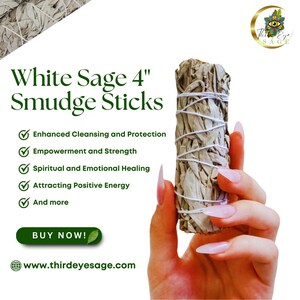California White Sage 4&quot; Smudge Sticks