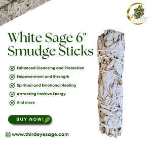 California White Sage 6&quot; Smudge Sticks
